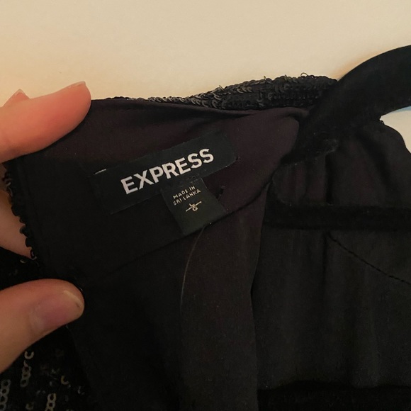 Express Black Sequin Dress - Picture 4 of 4